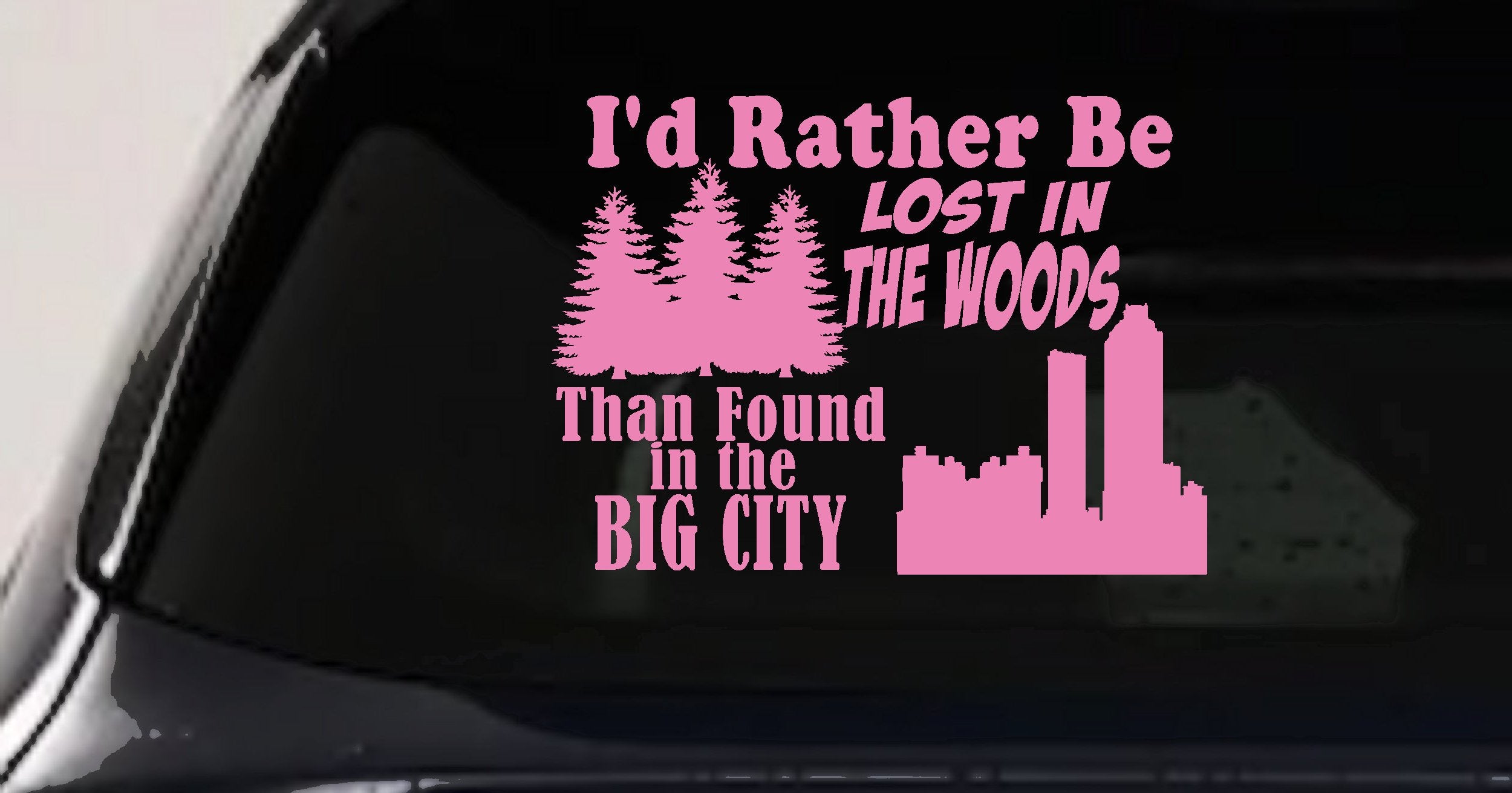 Lost in Woods Decal Car Truck Sticker Nature Lover Hiking Hunting
