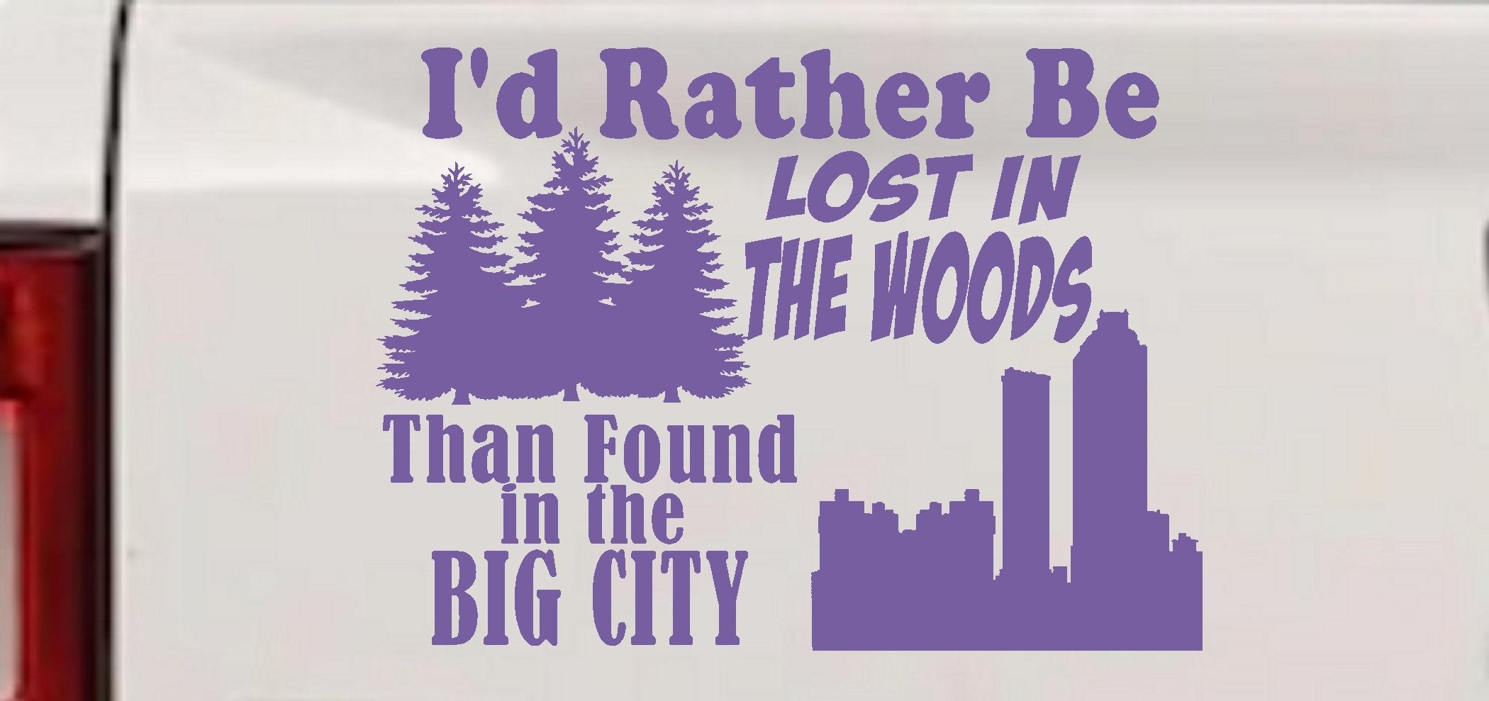 Lost in Woods Decal Car Truck Sticker Nature Lover Hiking Hunting