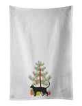 Pantherette Cat Christmas Kitchen Towel Set of 2